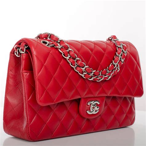 chanel classic red bag|authentic red Chanel bags.